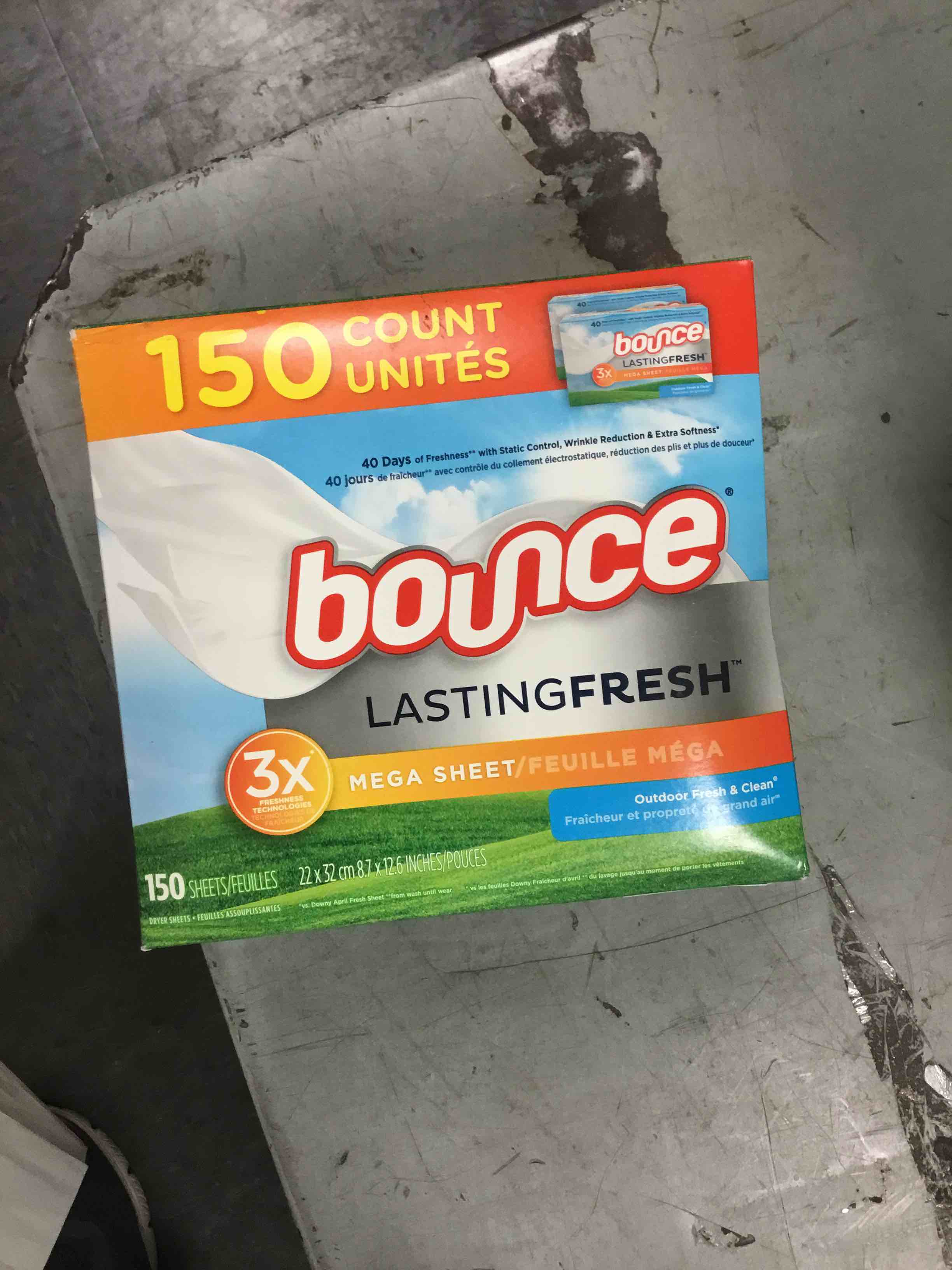 BOUNCE LASTING FRESH 3x freshness technologies 150 count unites