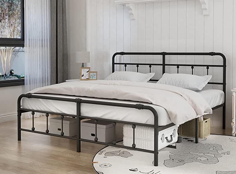 KINGSIZE METAL PLATFORM BED - CMB017KPLBKMT ( DESIGN MAY VARY )