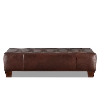Wayne Manor Leather Ottoman 48” ( COLORS MAY VARY! )