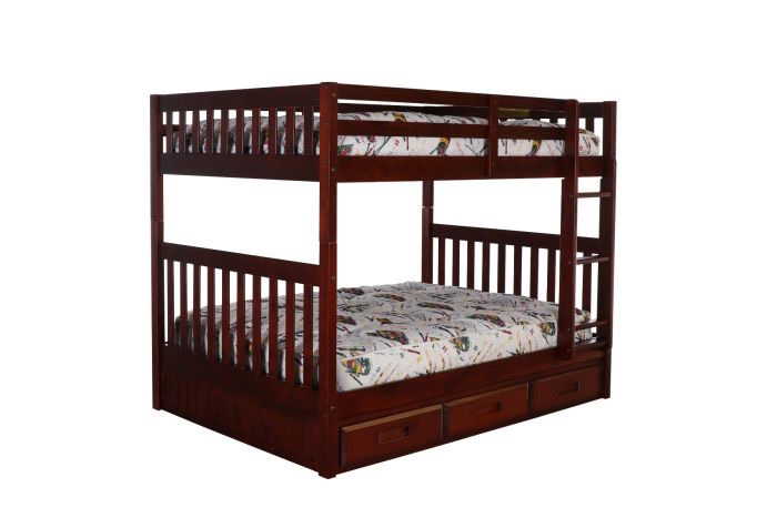 MERLOT FULL OVER FULL BUNK BED PARTS  | DISCOVERY WORLD FURNITURE | IRON ACTION | VIV + RAE 82815R-1
