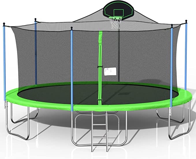 steelway 1500 LBS 16FT Trampoline with Safety Enclosure, msg-tn-1606B1