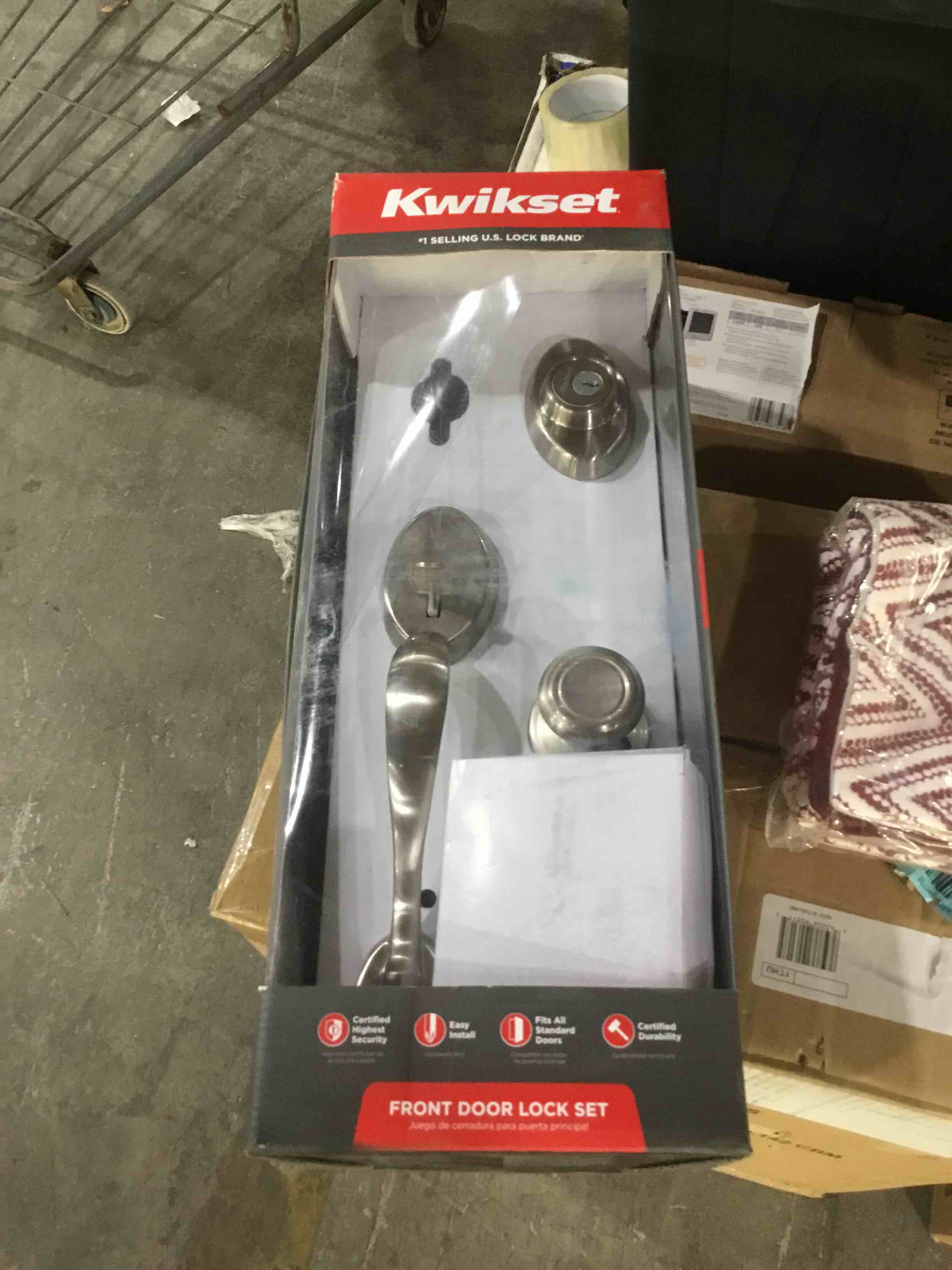 Kwikset Chelsea Front Door Lock Handle and Deadbolt Set, Entry