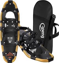Gpeng Lightweight Snowshoes for Men Women Youth Kids, Aluminium Alloy Terrain Snow Shoes with Carrying Tote Bag, 25" (120-180 lbs)