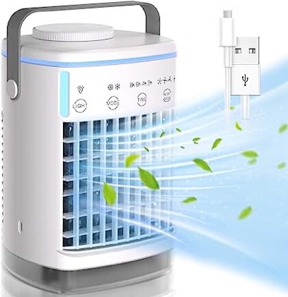 Vevor Evaporative Air Cooler. White. 3100 CFM 14X39 inch. 3 Speeds and 12H Timer
