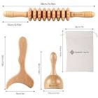 Wood Therapy Massage Tool Infinity Youth Kit Anti-Cellulite Massager Set 4 in 1
