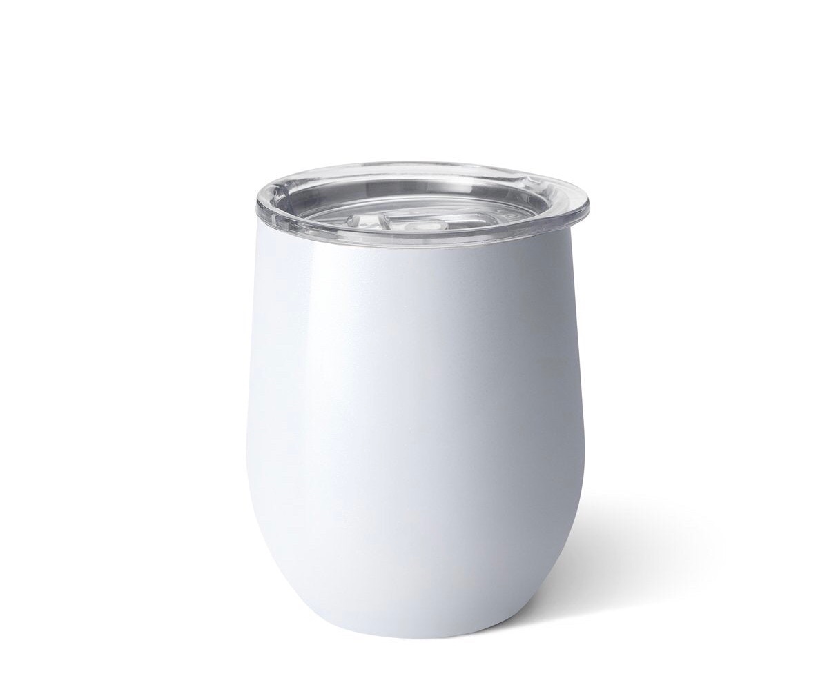 Swig Life 12 Oz Wine Tumbler With Lid, White