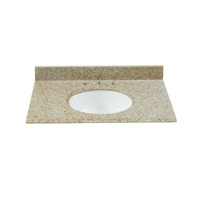 Bestview 31-in Desert Gold Granite Single Sink Bathroom Vanity Top