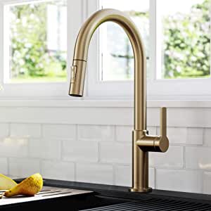 Oletto Single Handle Kitchen Faucet with Accessories Bronze