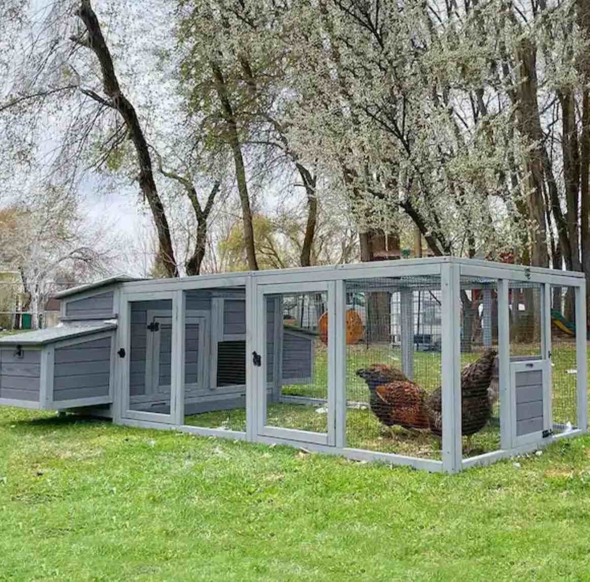 Large Hen House with Run for 4-6 Chickens (Incomplete, Box 1/2 Only)