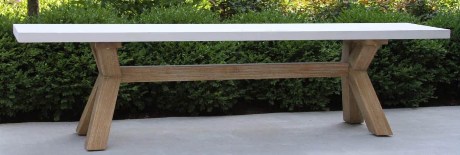 Ivory Composite & Eucalyptus Wash Bench