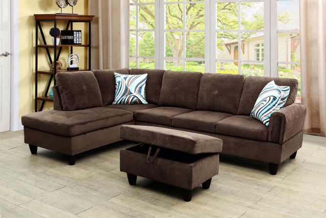 Lifestyle sectional chocolate (left sofa only ) INCOMPLETE 