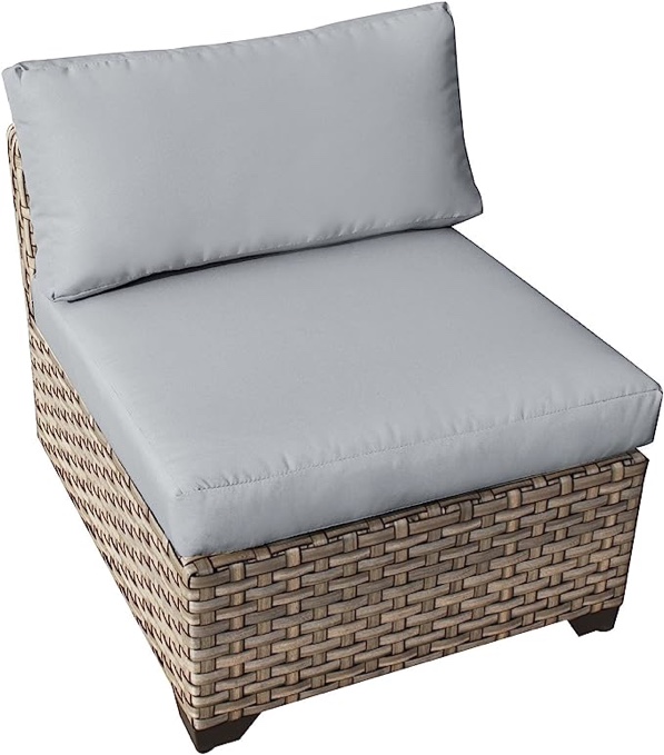 TK Classics TKC015b-AS-GREY Monterey Armless Sofa, Grey