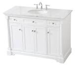 48 inch Single Bathroom Vanity in White - Elegant Lighting