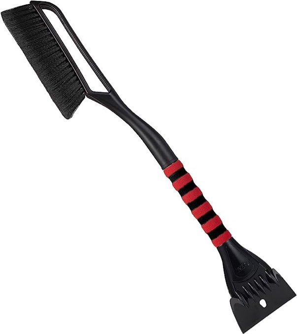 FOVAL 27" Ice Scraper Snow Brush, Wider Snow Scraper(4.73" Width) Snow Removal Car Brush with Comfortable Foam Grip for Cars, Trucks, SUVs, Windshield, Window - Winter Tool(Black) Visit the FOVAL Store