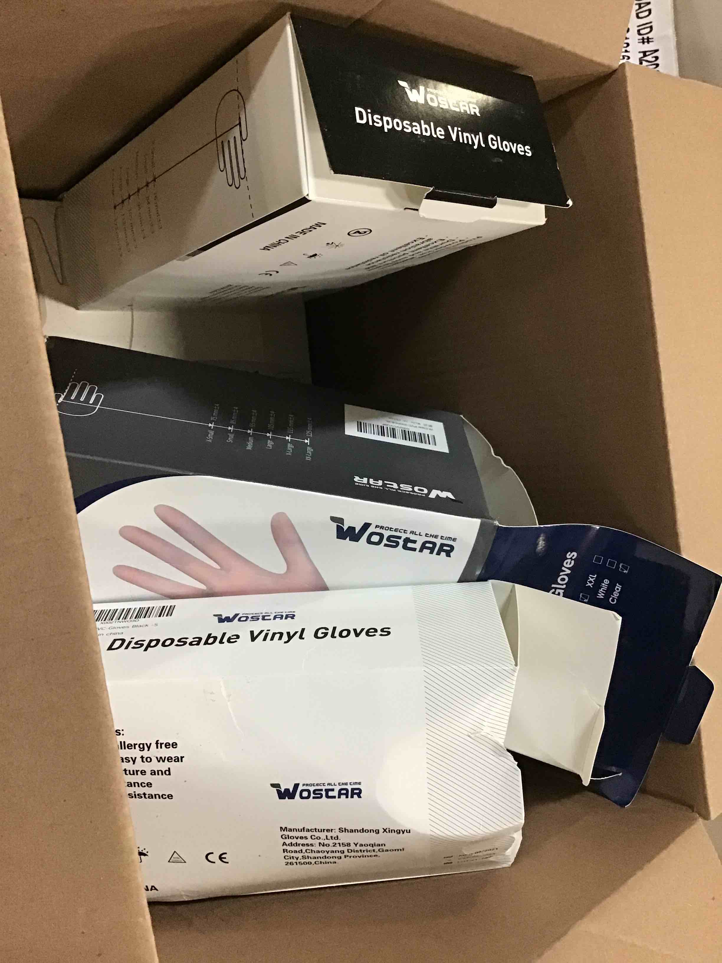 Assorted of gloves V2000 differs size