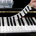 Piano Notes guide Rainbow Colors