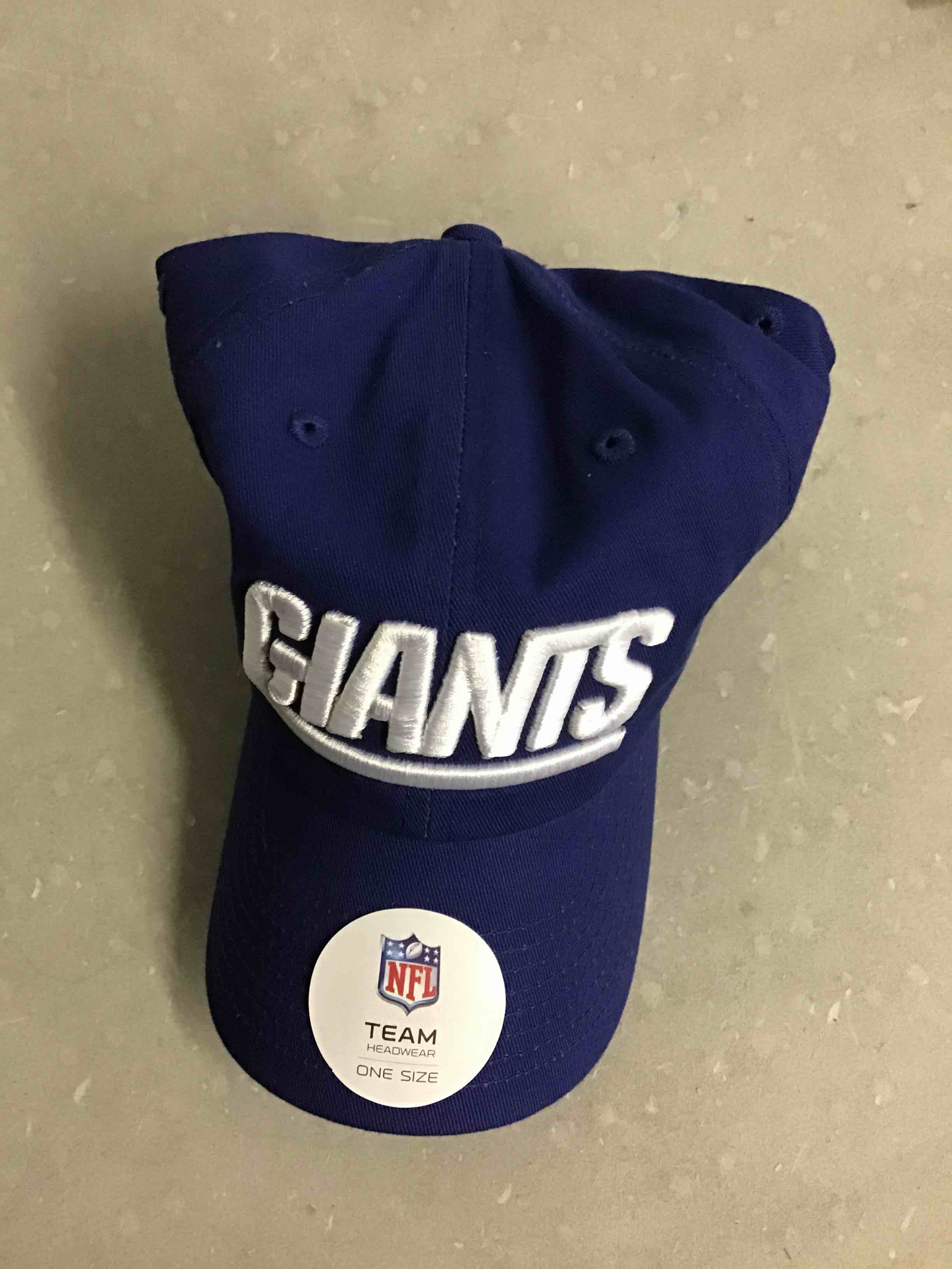 Nfl York Giants Cap Mens Hat One Size Adjustable Blue