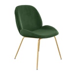 Biza Velvet Dining Chair with Gold Legs - Set of 2 AE9304-Emerald 