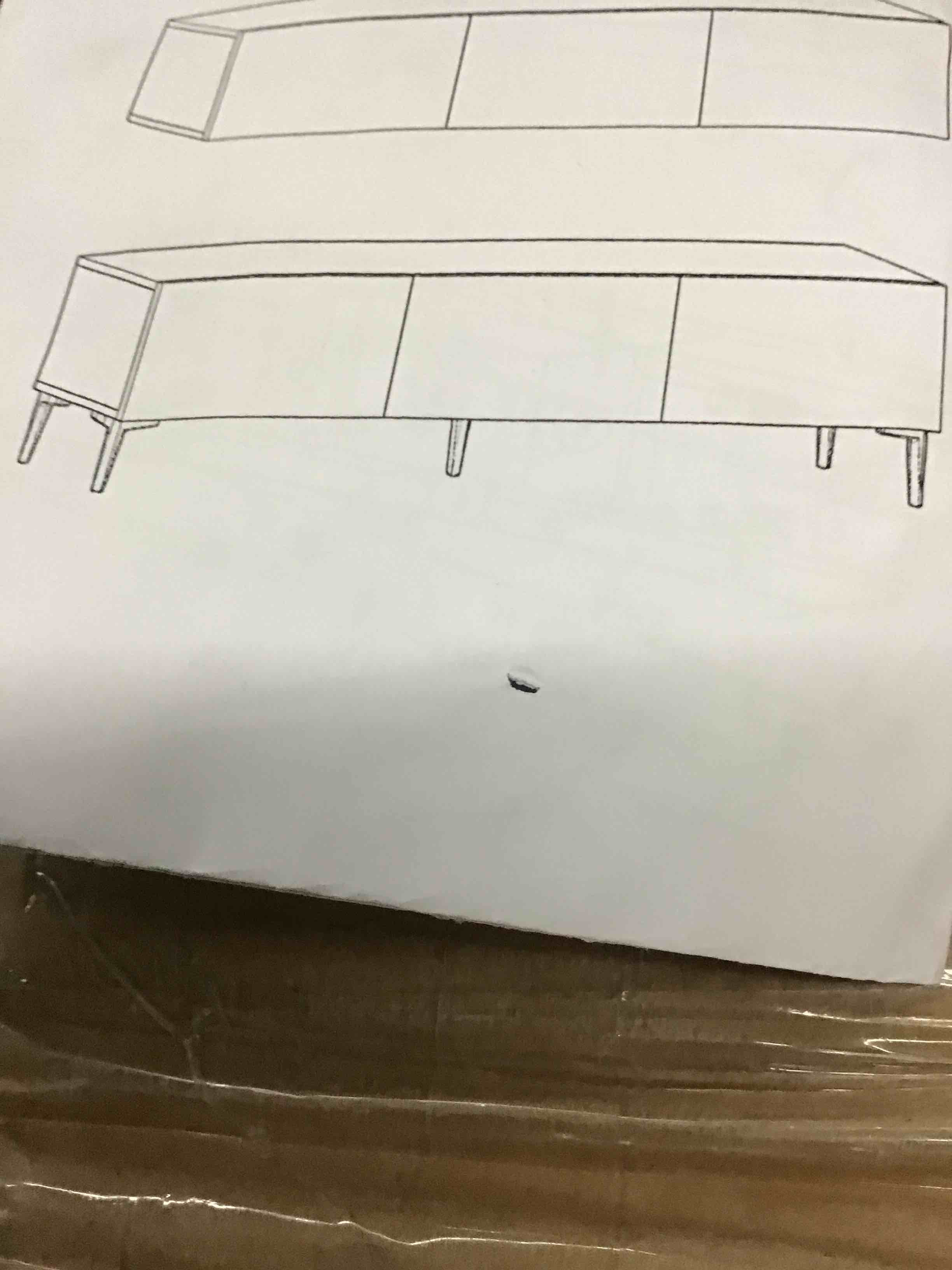 ARTEMIS TV UNIT, BLACK 66 lb package (please preview- only one box)
