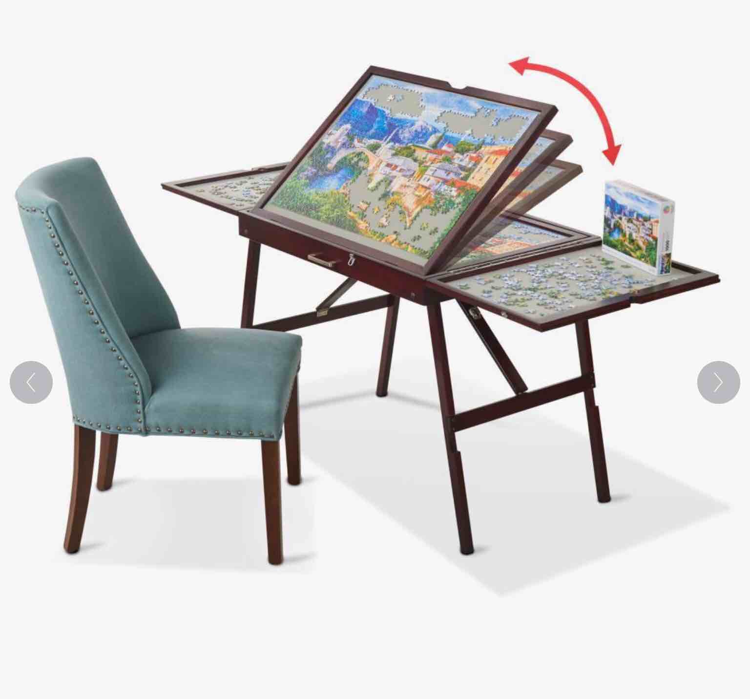 The Adjustable Height Fold And Store Puzzle Table