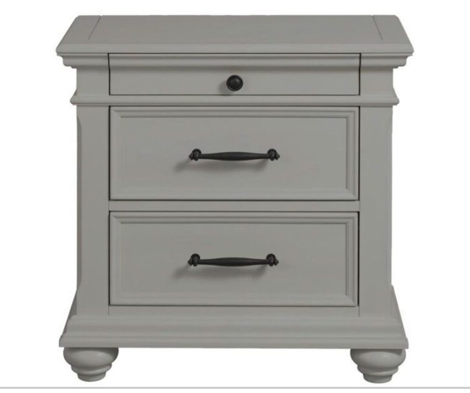SLATER GREY NIGHTSTAND W/ USB 