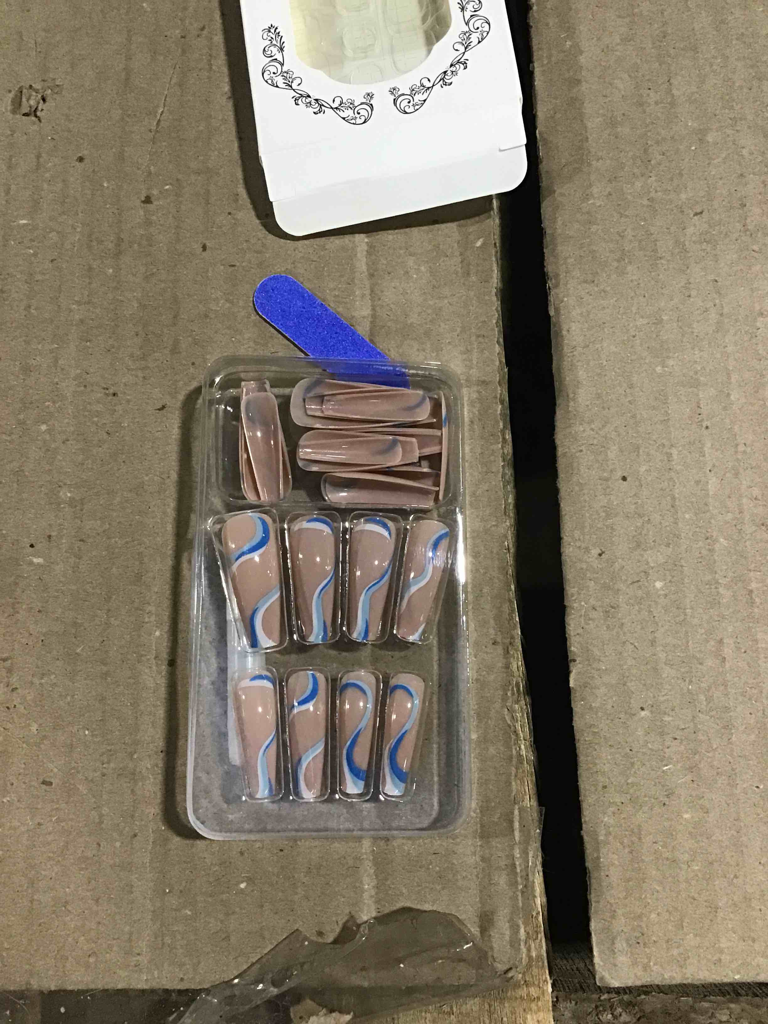 Long Coffin Press on Fake Nails Long Acrylic