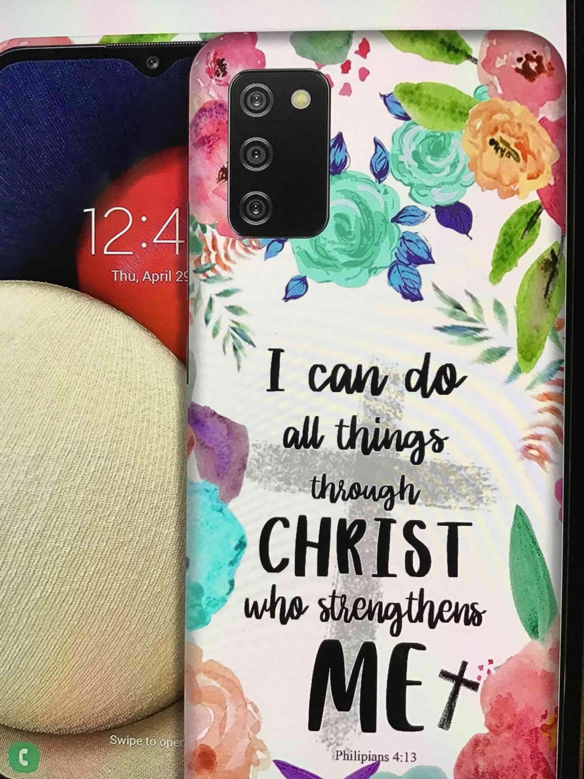 one plus nine 5g case I can do all things through Christ printed slim sleek hard plastic 
