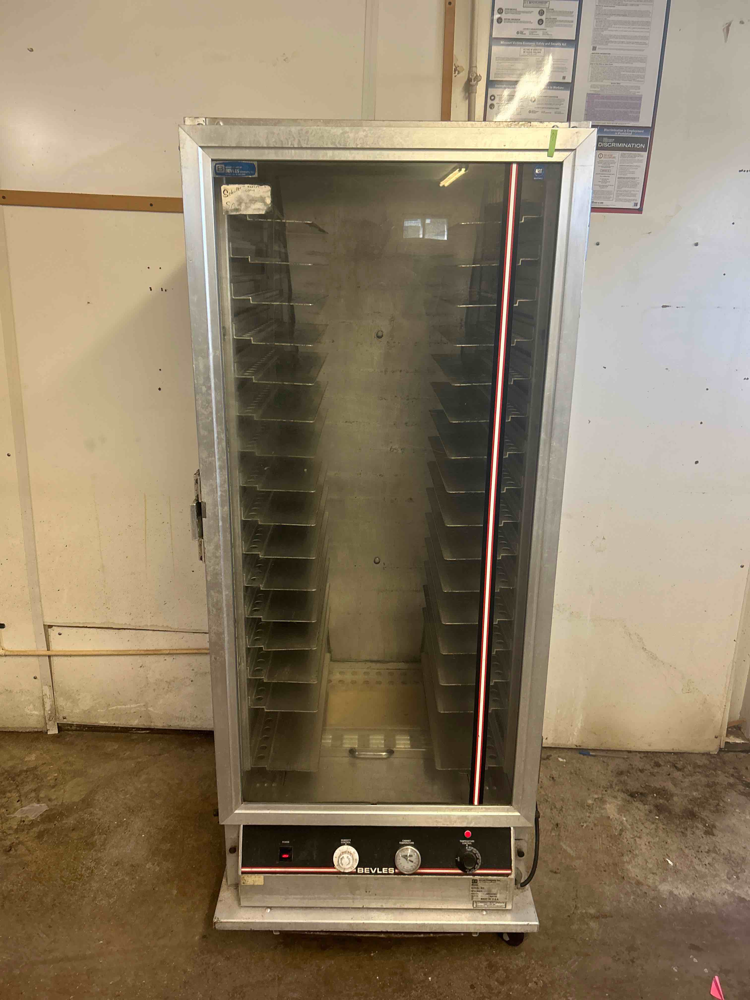 BEVELS STAINLESS STEEL PROOFING CABINET ON CASTERS
