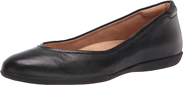 Naturalizer Vivienne Black Leather Flat Size 7.5