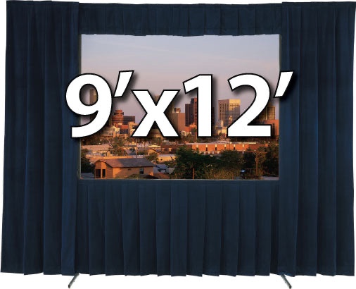 DA-LITE 9x12 FEET DELUXE FAST FOLD FRONT AND REAR SCREEN, TRUSS AND DRESS KIT