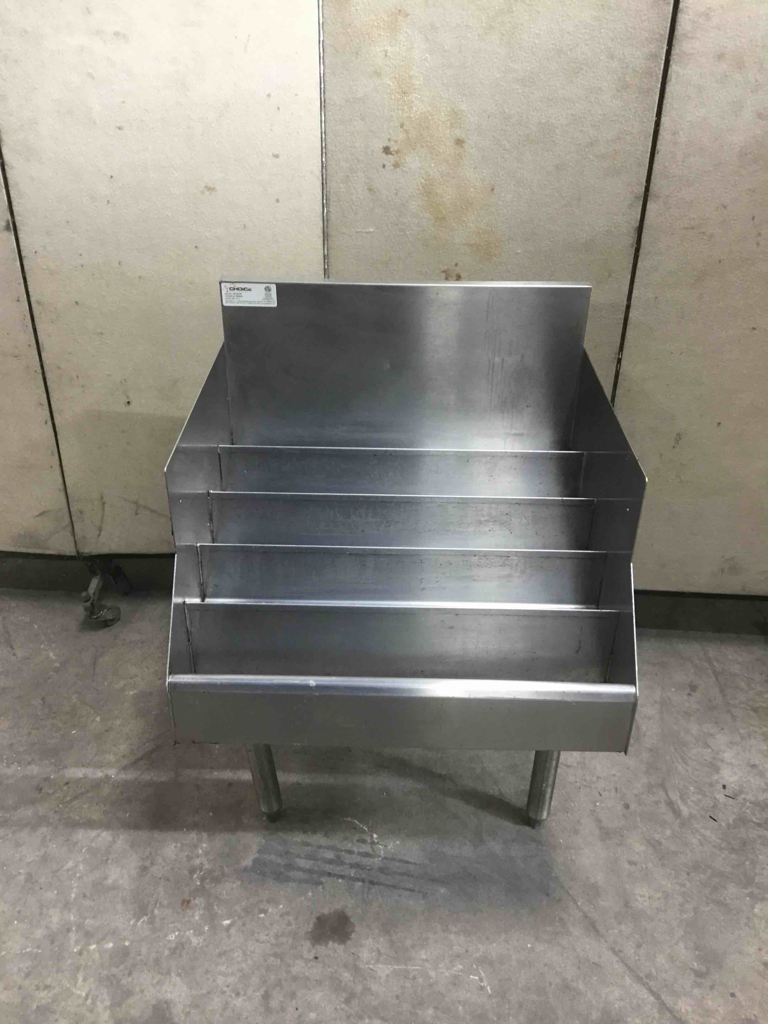 5 TIER STAINLESS STEEL LIQUOR DISPLAY RACK 
