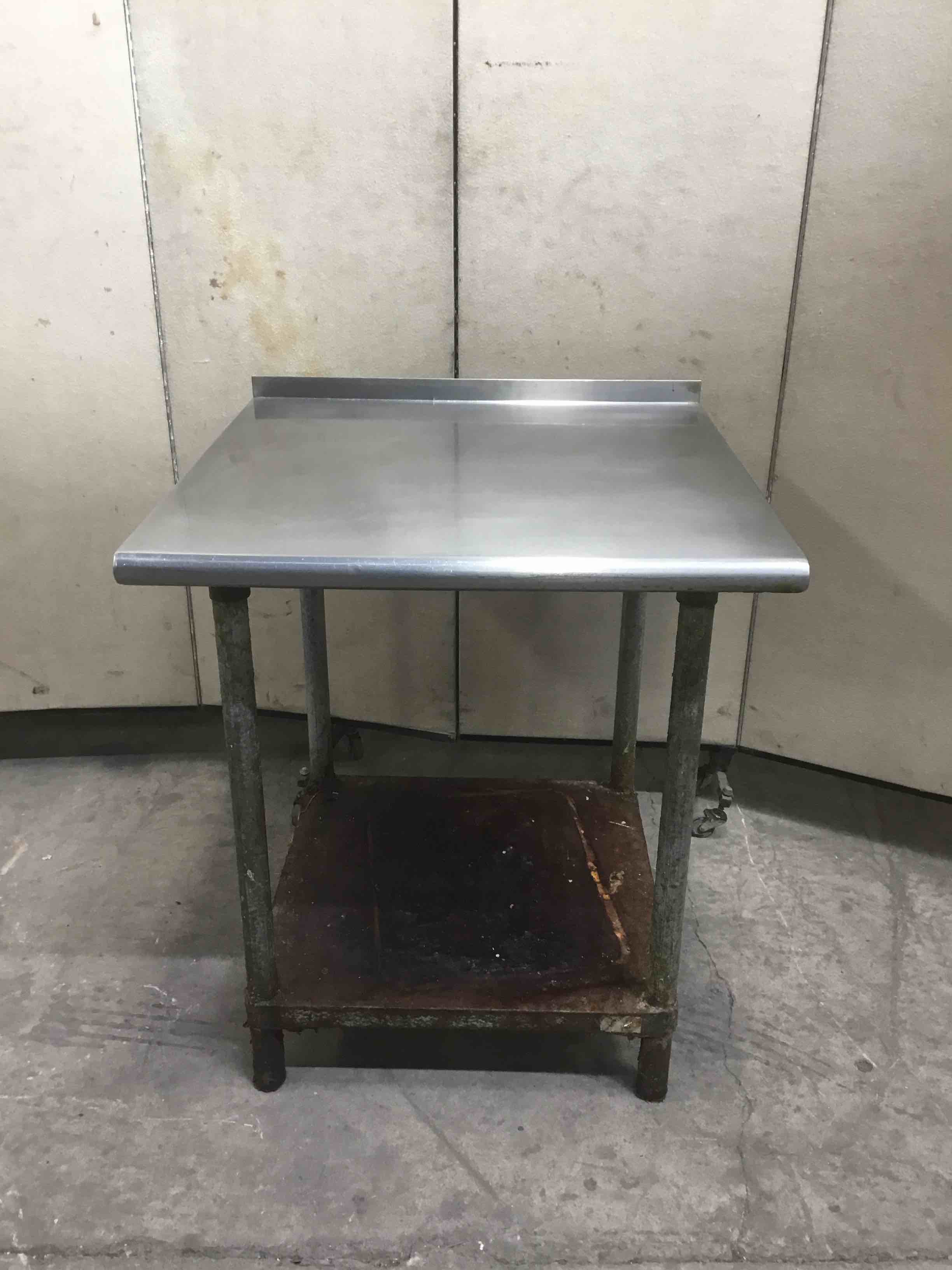 STAINLESS STEEL TABLE WITH UNDER SHELF 