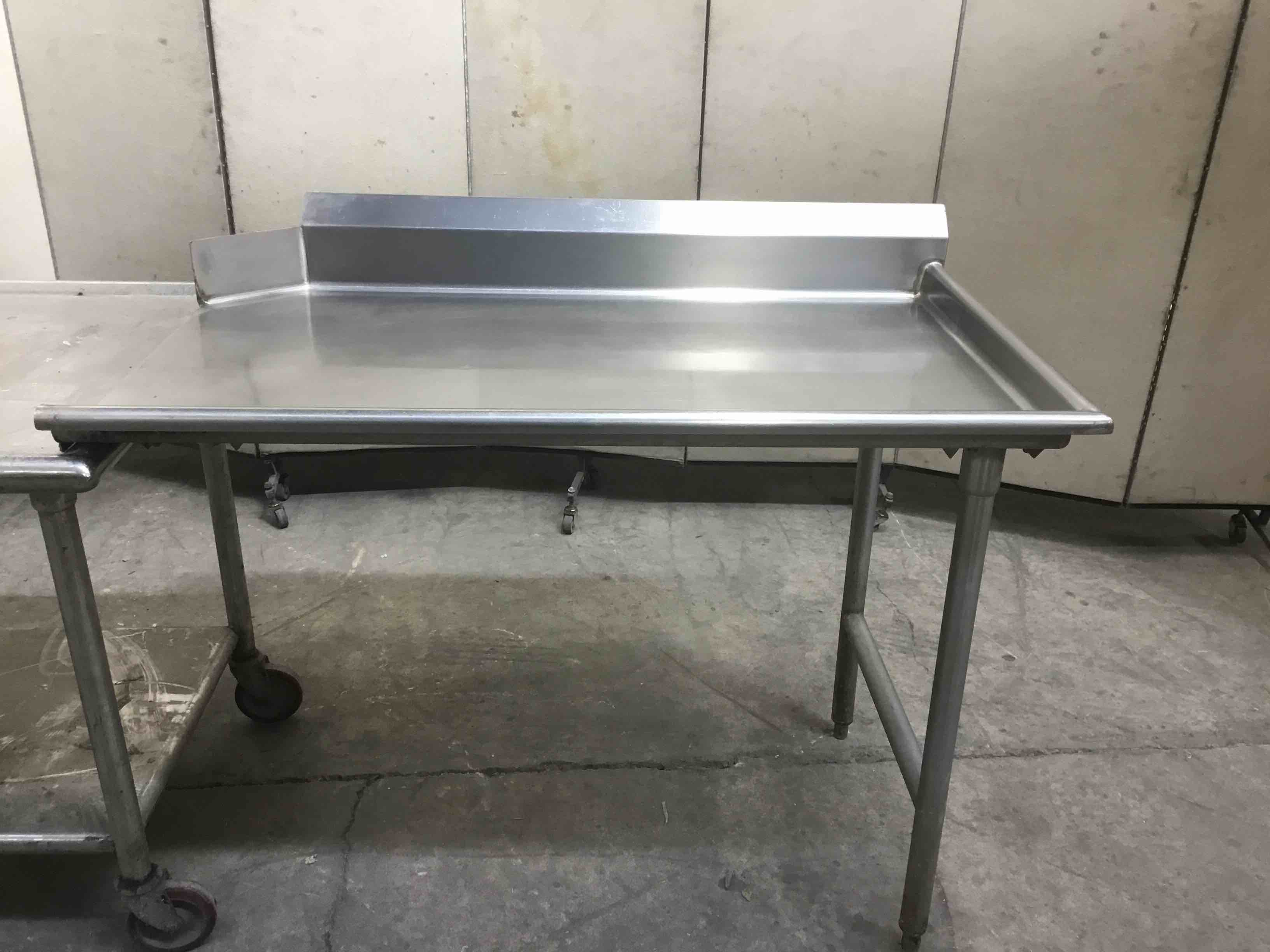 48 INCH STAINLESS STEEL RIGHT SIDE DISHWASHER TABLE 