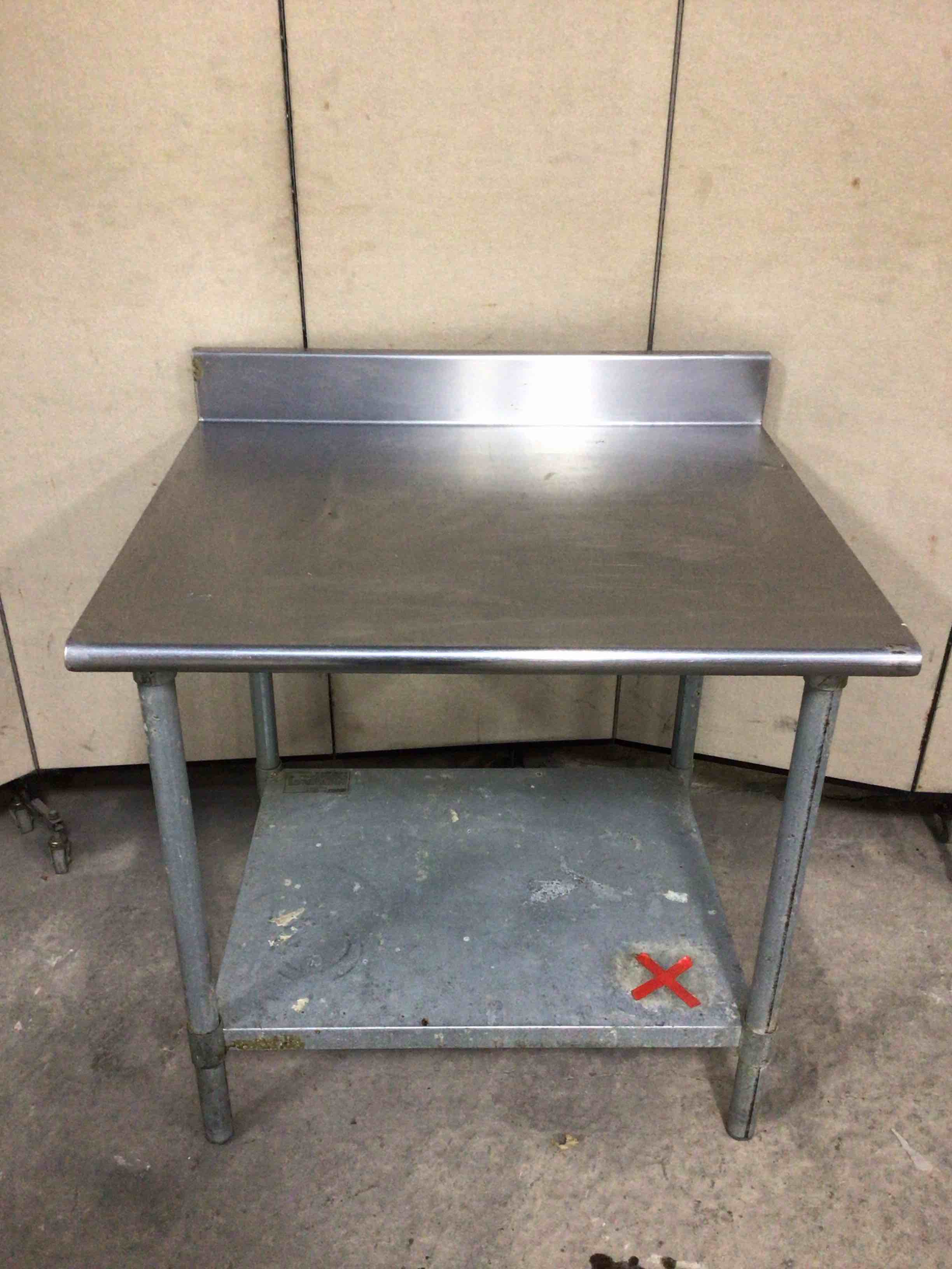 36 INCH STAINLESS STEEL TABLE WITH UNDERSHELF