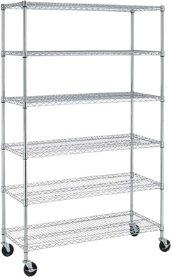 6 Tier Wire Chrome Shelving Unit