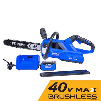 Kobalt Gen4 40-volt 14-in Brushless Battery 4 Ah Chainsaw (Battery and Charger Included)