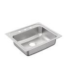 Moen 25 x 22” Single Bowl SS Sink 