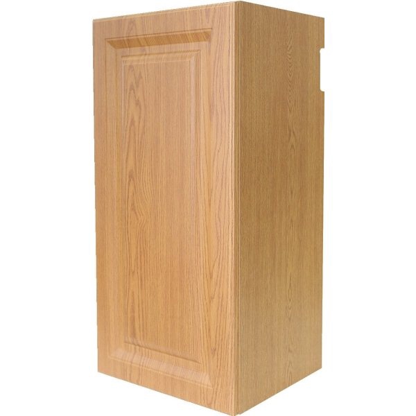 Lockdowel Wall Cabinet Auburn Oak Raised Panel 357406 21”w x 36”h 12”d