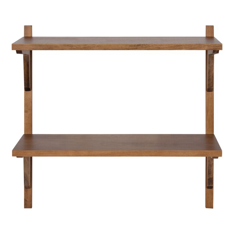 Baez 2 Piece Poplar Tier Shelf Set of 2