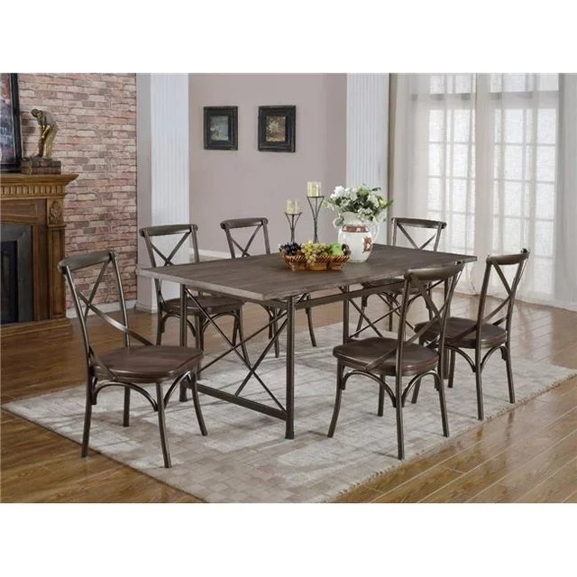 Myco Furniture AN339-T Anderson Rustic Brown Dining Table(TABLE ONLY)