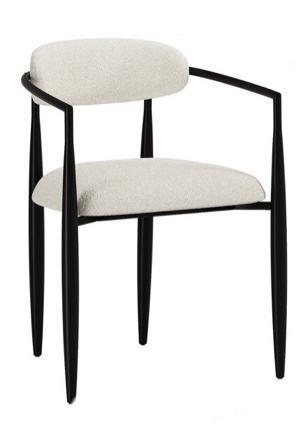 Yahvi Dining Chairs Set of 2 Off White/Black