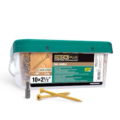 Deck Plus #10 x 2-1/2-in Wood To Wood Deck Screws (1000-Per Box)