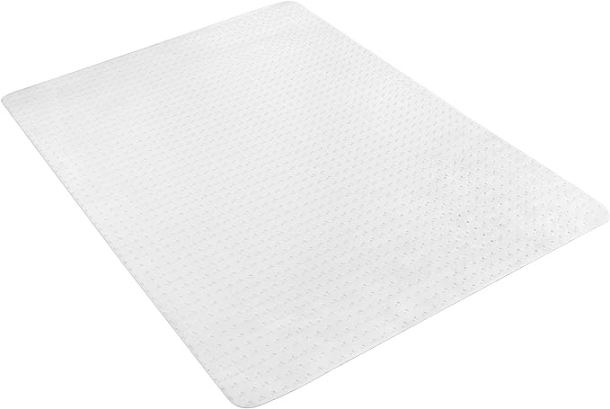 100pointONE Extra Large Office Chair Mat for Carpet, 45" x 53" Clear Desk Chair Mat for Low Pile Carpeted Floors- Easy Glide Plastic Floor Mat for Office Chair on Carpet