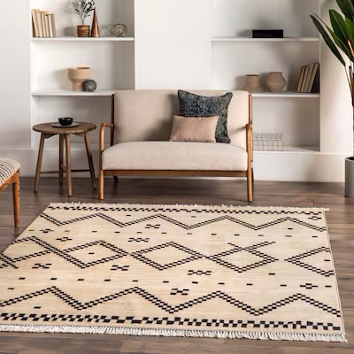 nuLOOM Tracy 10 X 13 (ft) Off White Indoor Geometric Area Rug