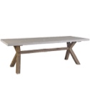 Outdoor Interiors Ivory Composite & Eucalyptus Wash Dining Table
