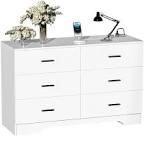 VEKOO 6 DRAWER DRESSER WHITE
