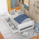 Lifeand Twin Size Daybed with 2 Drawers,Wood Storage Platform Bed for Kids Teens and Adults,No Box Spring Needed