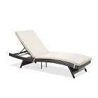 Pamapic Patio Chaise Lounge Set 3 Piecesï¼ŒPatio Lounge Chair with Adjustable Backrest and Removable Cushion, Outdoor Pool Lounge Chair Set for Patio Poolside Backyard Porch