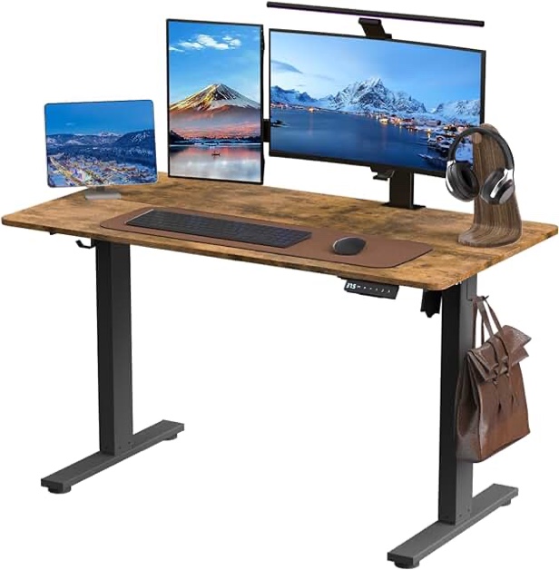 RUSTIC BROWN STAND DESK