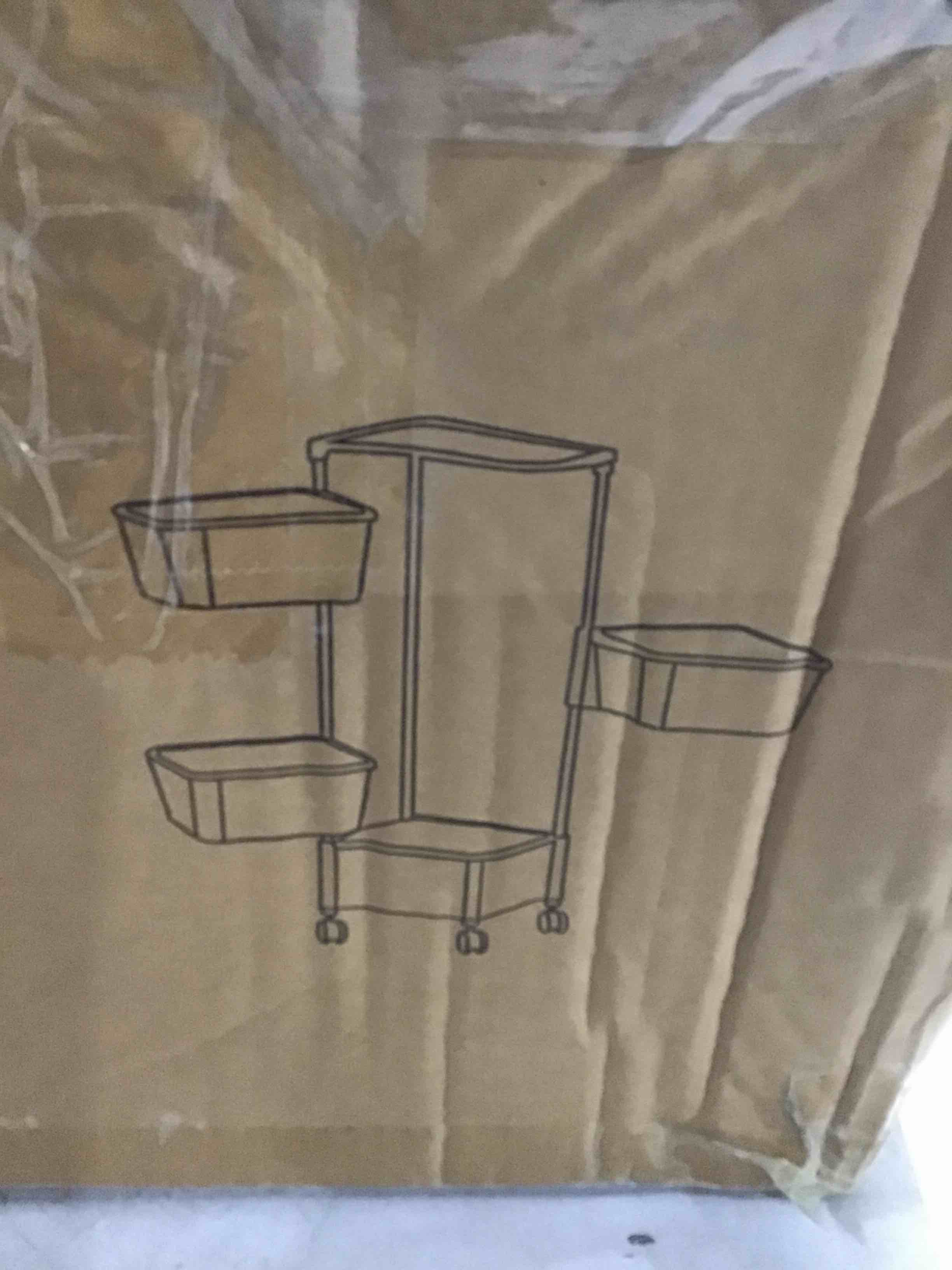 WHITE STORAGE WITH WHEELS 